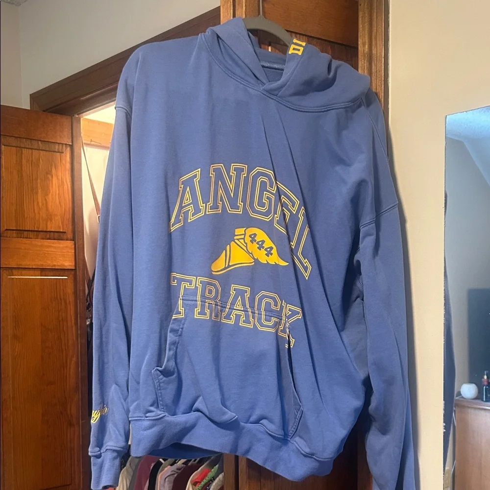 Blue Angel Track Hoodie with Yellow Graphic - Picture 1 of 1